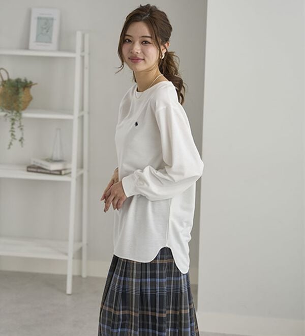 BELLUNA（ベルーナ）の「【ＰＯＬＯ　ＢＣＳ】ミニ裏毛素材デザイントップス（カットソー）」｜詳細画像