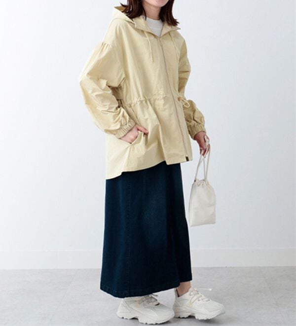 BELLUNA（ベルーナ）の「スピンドル使いショート丈パーカー（ハーフコート）」｜詳細画像