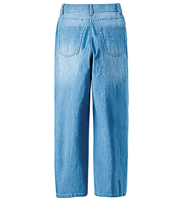 BELLUNA（ベルーナ）の「ひんやり冷感！カーブシルエットデニムパンツ（ワイドパンツ・ガウチョ）」｜詳細画像