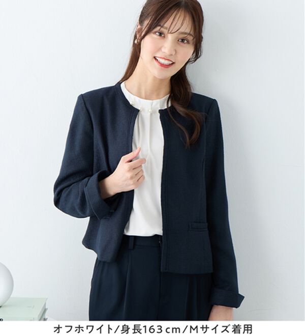 alotta（アロッタ）の「のびのび楽ちん！多機能上品パールデザインブラウス（ブラウス）」｜詳細画像