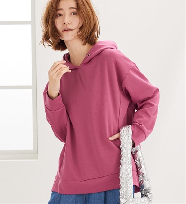 BELLUNA（ベルーナ）の「とろみ素材フードデザインパーカー（パーカー）」｜詳細画像