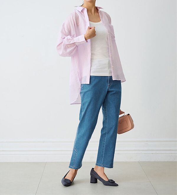 RANAN（ラナン）の「【サスティナブル】ストレートスリットデニム（フルレングスパンツ）」｜詳細画像