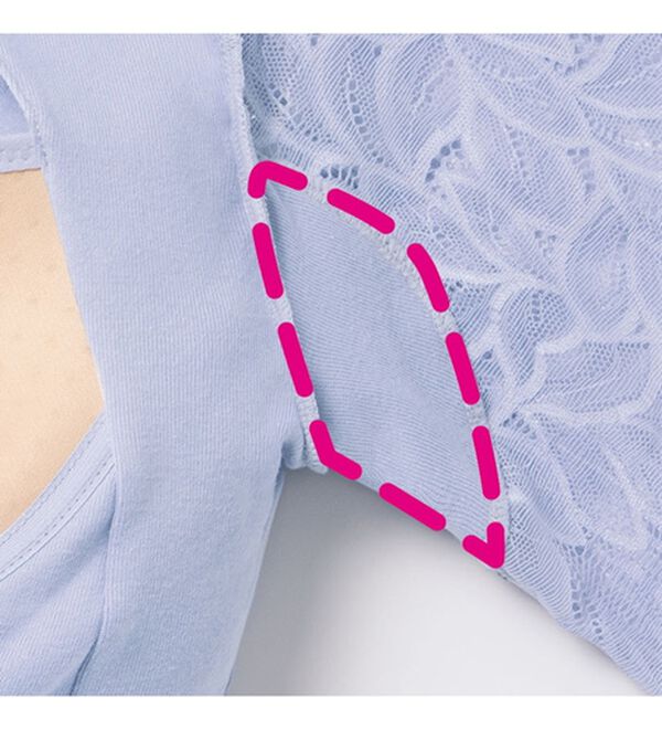 「【３色組】ひんやりＵＶ対策で嬉しいカップ付インナー　５分袖（肌着・インナーウェア）」｜詳細画像