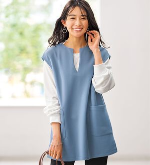 BELLUNA（ベルーナ）の「【2点セット】静電気防止インナー付ベストアンサンブル（アンサンブル）」｜詳細画像