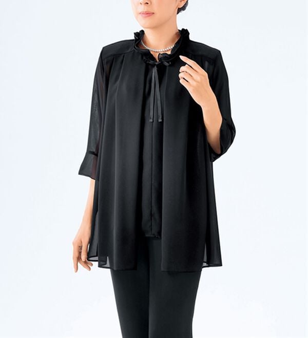 「洗えるサマーシフォンチュニック（チュニック）」｜詳細画像