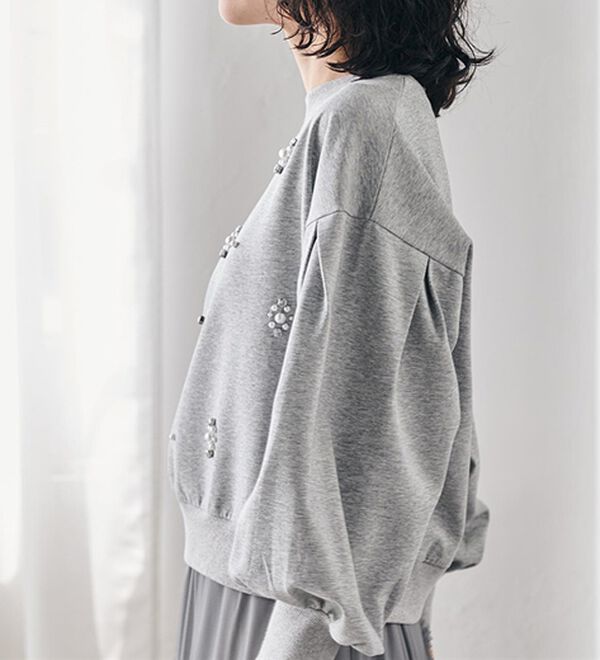 RANAN（ラナン）の「ビジュー使いボリューム袖プルオーバー（カットソー）」｜詳細画像