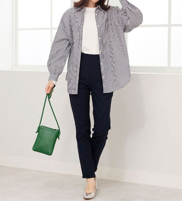 BELLUNA（ベルーナ）の「裏起毛ツイル素材ストレッチパンツ（フルレングスパンツ）」｜詳細画像