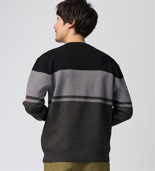 REMEN'S（リメンズ）の「【洗える】やわらかタッチボーダークルーネックセーター（メンズニット・セーター）」｜詳細画像