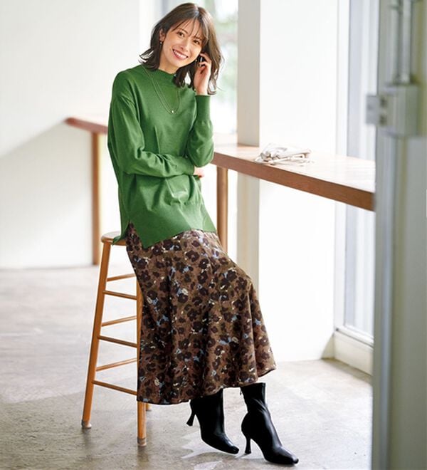 BELLUNA（ベルーナ）の「【新色追加】もちもち素材ハイネックニットプルオーバー（ニット・セーター）」｜詳細画像