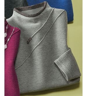 ルフラン（ルフラン）の「上品ジャカードプルオーバー（カットソー）」｜ライトグレー