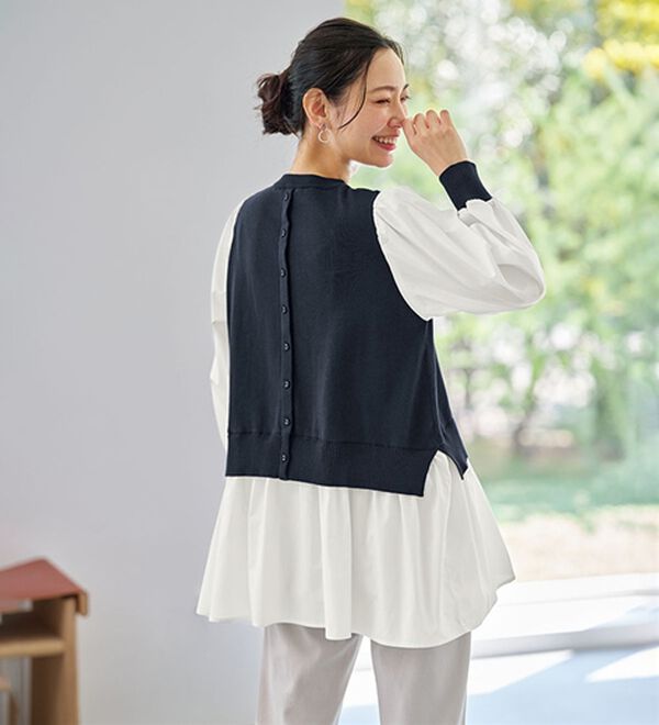 BELLUNA（ベルーナ）の「【２枚組】ベストドッキングチュニック（チュニック）」｜詳細画像