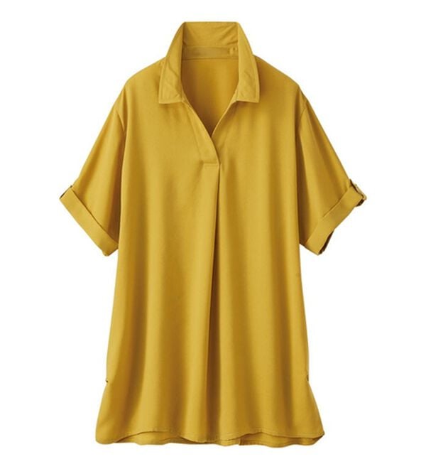 BELLUNA（ベルーナ）の「ジョーゼット素材スキッパーシャツブラウス（シャツ）」｜詳細画像