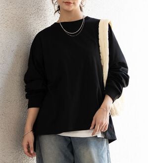 A HAPPY MARILYN（アハッピーマリリン）の「【Ｌ～６Ｌ／選べる丈】たっぷりスーパーライトスウェット（トレーナー・スウェット）」｜詳細画像