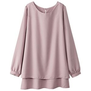 BELLUNA（ベルーナ）の「お手入れ簡単で嬉しいイージーケアブラウス（ティアード）（ブラウス）」｜ローズ