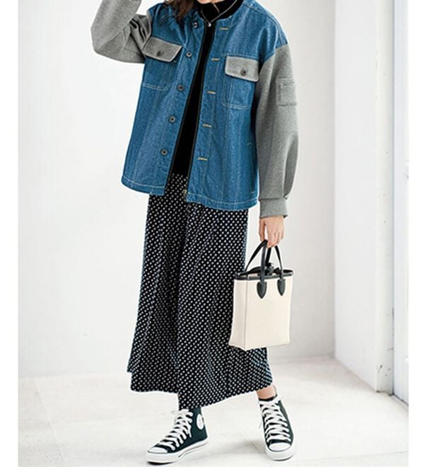 BELLUNA（ベルーナ）の「デニム素材切替２ＷＡＹジャケット（その他ジャケット）」｜詳細画像