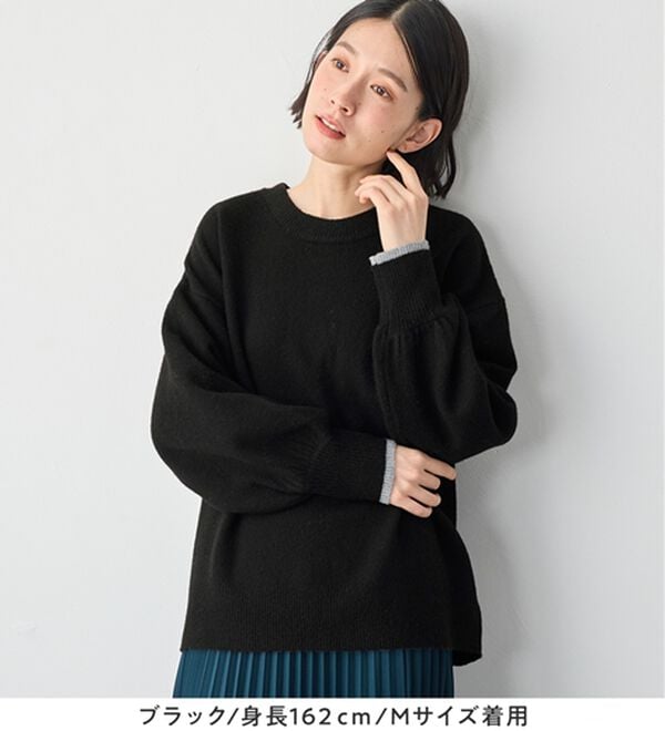 Viola e Viola（ヴィオラ エ ヴィオラ）の「洗えるもちもち　ゆるニットプルオーバー（ニット・セーター）」｜詳細画像