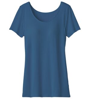 LAVIENNE（ラヴィエンヌ）の「＜さらりラボ＞カップ付半袖インナー（ブラトップ・カップ付きインナー）」｜ネイビー