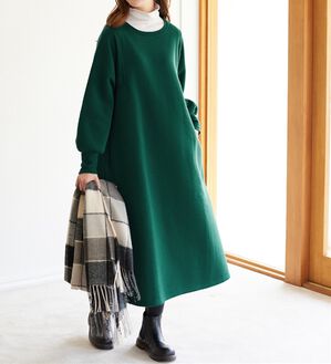 Viola e Viola（ヴィオラ エ ヴィオラ）の「あったか裏起毛ゆるワンピース（カットソーワンピース）」｜詳細画像