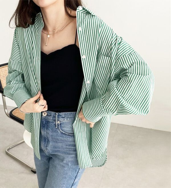 GeeRA（ジーラ）の「アソート柄オーバーサイズシャツ（シャツ）」｜詳細画像