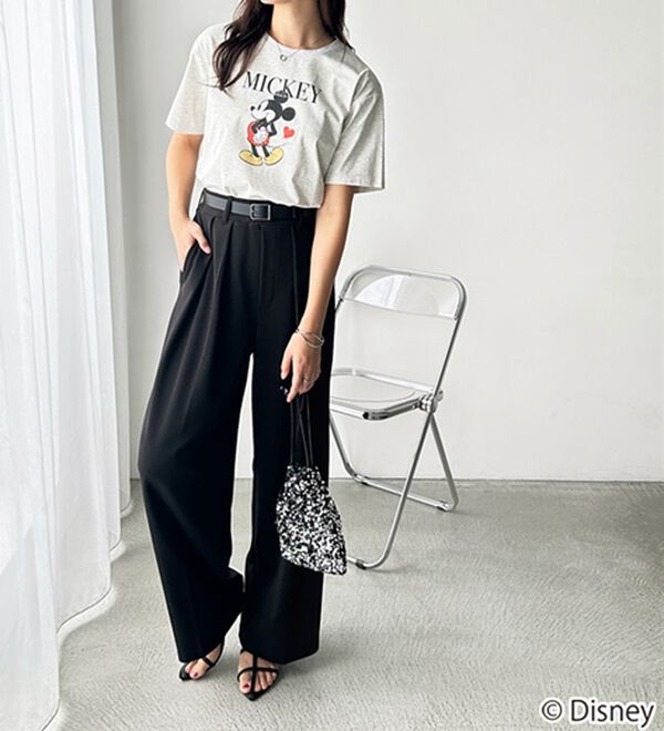 GeeRA（ジーラ）の「【Disney/ディズニー】別注/Mickey Mouse＆Minnie Mouse/ヴィンテージプリントTシャツ（カットソー）」｜詳細画像