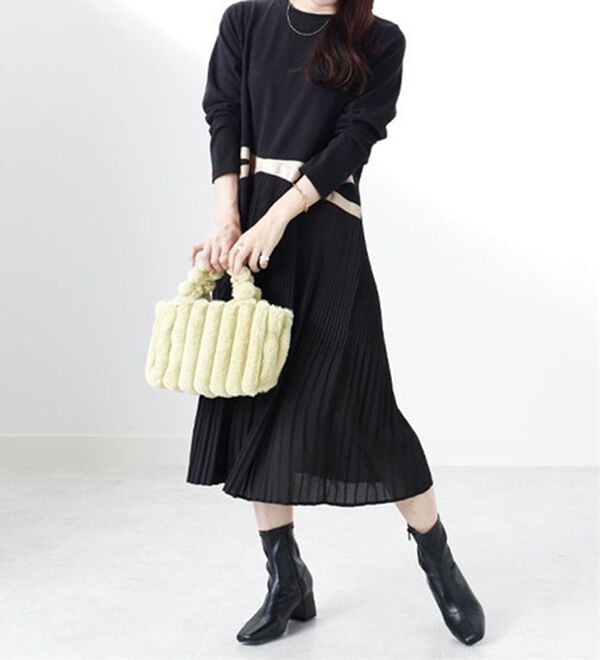 BELLUNA（ベルーナ）の「【Ｌａｇｒｉｌｕａ】プリーツ切替ドッキングワンピース（ドッキングワンピース）」｜詳細画像