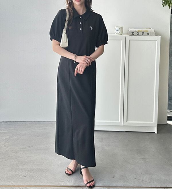 GeeRA（ジーラ）の「【Ｕ．Ｓ．ＰＯＬＯＡＳＳＮ】ポロ衿ワンピ―ス（その他ワンピース）」｜詳細画像