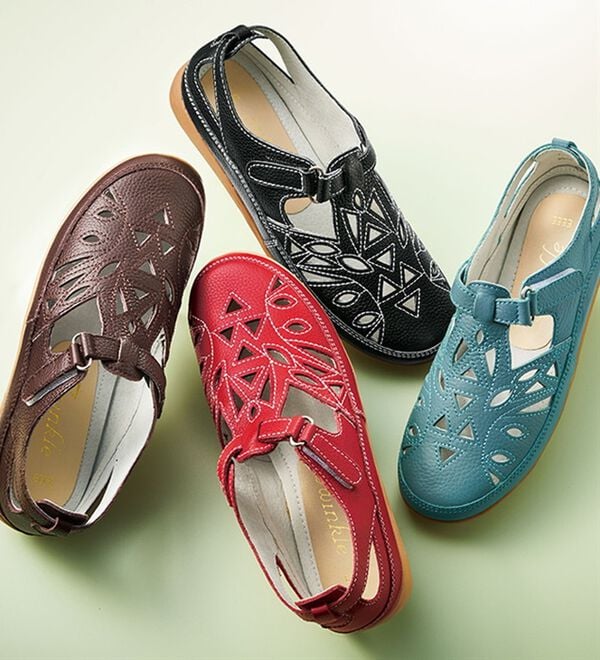 ルフラン（ルフラン）の「４Ｅ牛革ゆったりコンフォートシューズ（サンダル・ミュール）」｜詳細画像