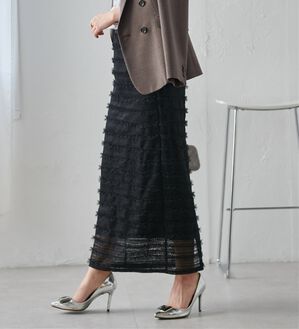 RANAN（ラナン）の「フリルレースナローロングスカート（ロングスカート）」｜詳細画像