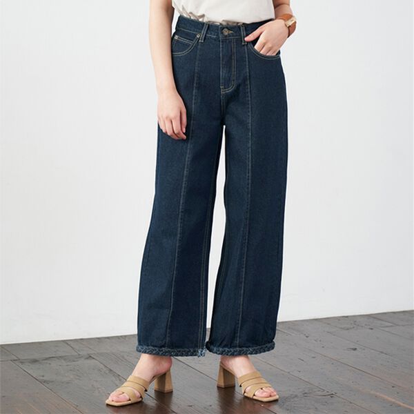 RANAN（ラナン）の「裾デザインデニム（フルレングスパンツ）」｜詳細画像