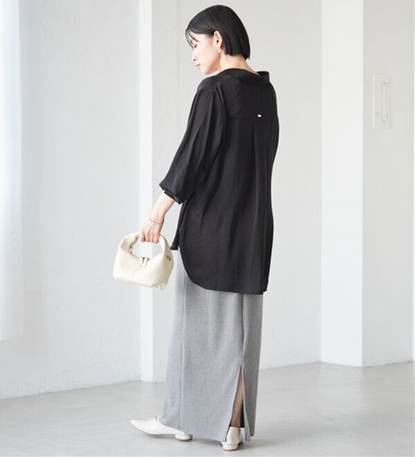 RANAN（ラナン）の「2WAYサテンスキッパーシャツ（シャツ）」｜詳細画像