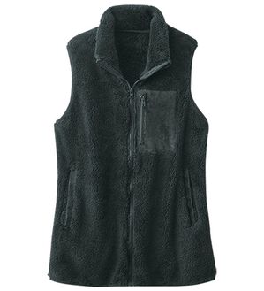 「ふわふわフリースベスト（パジャマ・ルームウェア）」｜ブラック