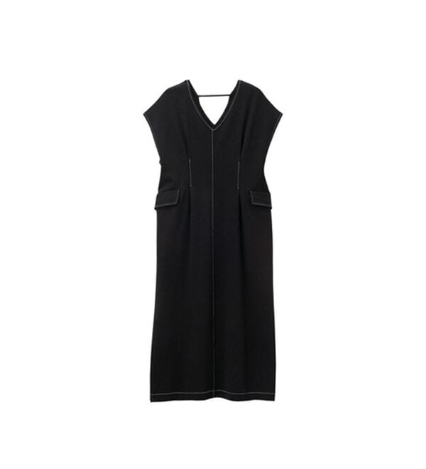 GeeRA（ジーラ）の「バイカラーステッチバックオープンワンピース（その他ワンピース）」｜詳細画像