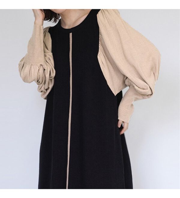 RANAN（ラナン）の「ボリューム袖アウトシームニットワンピース（ニットワンピース）」｜詳細画像