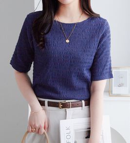 Viola e Viola（ヴィオラ エ ヴィオラ）の「【汗サラ！】Tシャツより上品。きれい見えカットソートップス（カットソー）」