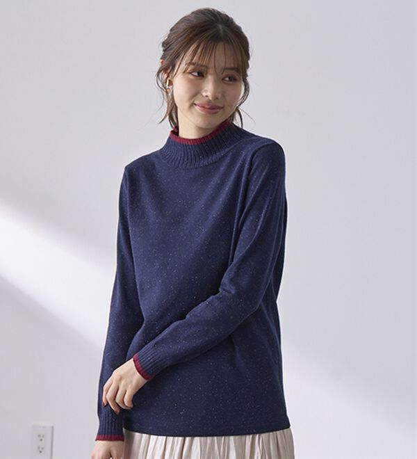 BELLUNA（ベルーナ）の「チクチクしない！ラメ入りウォッシャブルセーター（ニット・セーター）」｜詳細画像