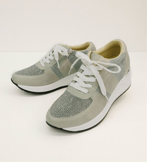 BELLUNA（ベルーナ）の「きらめきビジューの４Ｅ厚底スニーカー（スニーカー）」｜詳細画像