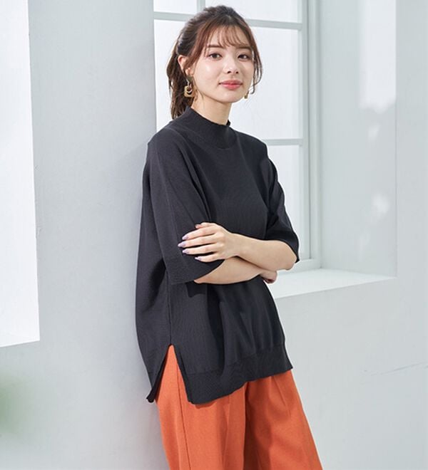 BELLUNA（ベルーナ）の「ガシガシ洗える！涼しげ夏用ドルマンニット（ニット・セーター）」｜詳細画像