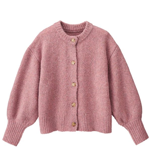 RANAN（ラナン）の「カラーショートカーディガン（ニットカーディガン）」｜ピンク