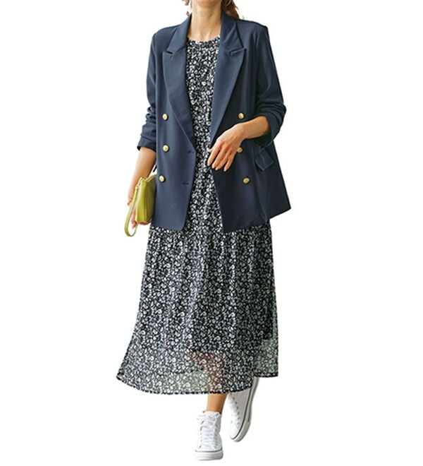 BELLUNA（ベルーナ）の「ベスト付花柄ワンピース（プリントワンピース）」｜詳細画像