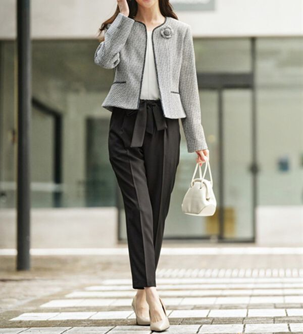 入卒式/セレモニー】ツイード着回し5点セットスーツ 2ジャケット