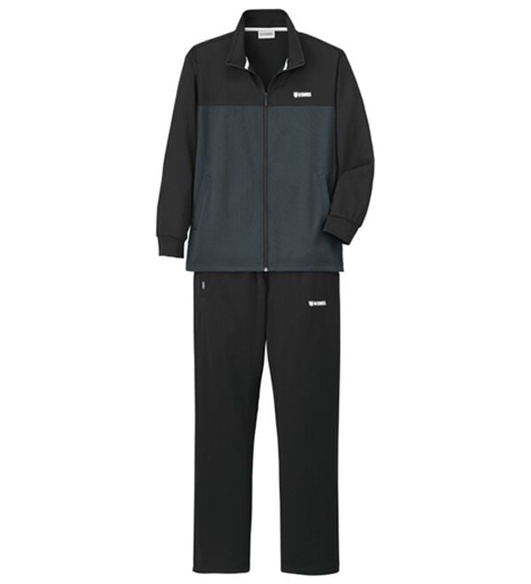 「＜ケースイス＞配色ＵＶジャージ上下セット（メンズゴルフウェア）」｜ブラックセット