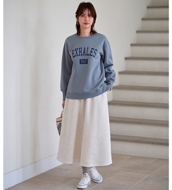 BELLUNA（ベルーナ）の「【毛玉になりにくい】あったかキレイ！大人のプリントトレーナー（トレーナー・スウェット）」｜詳細画像