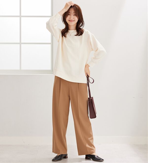 BELLUNA（ベルーナ）の「ジャカード素材肩ボタンプルオーバー（カットソー）」｜詳細画像