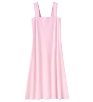YU'NOW（ユナウ）の「ヒンヤリ冷感！【制菌】ブラ紐隠しのインナーワンピース（スリップ・ペチコート）」｜ピンク