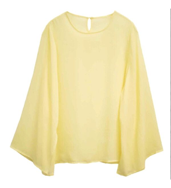 RANAN（ラナン）の「フレア袖スリットシアーブラウス（ブラウス）」｜詳細画像