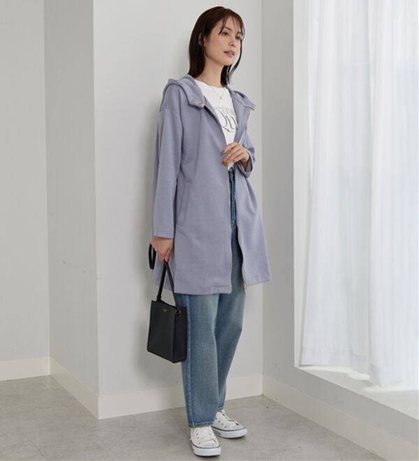 BELLUNA（ベルーナ）の「衿デザインロング丈パーカー（パーカー）」｜詳細画像