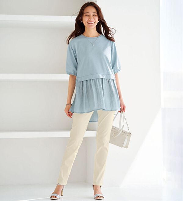 BELLUNA（ベルーナ）の「ゆるフィットスキニーパンツ（フルレングスパンツ）」｜詳細画像