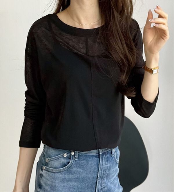 GeeRA（ジーラ）の「着回し自在！スラブシアートップス（カットソー）」｜詳細画像