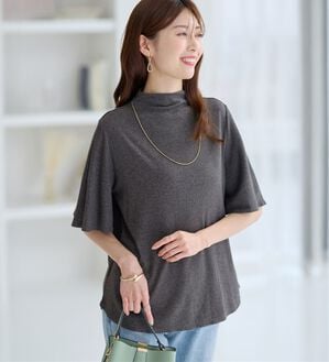 alotta（アロッタ）の「上品フレアー袖リブＴシャツ（カットソー）」｜詳細画像