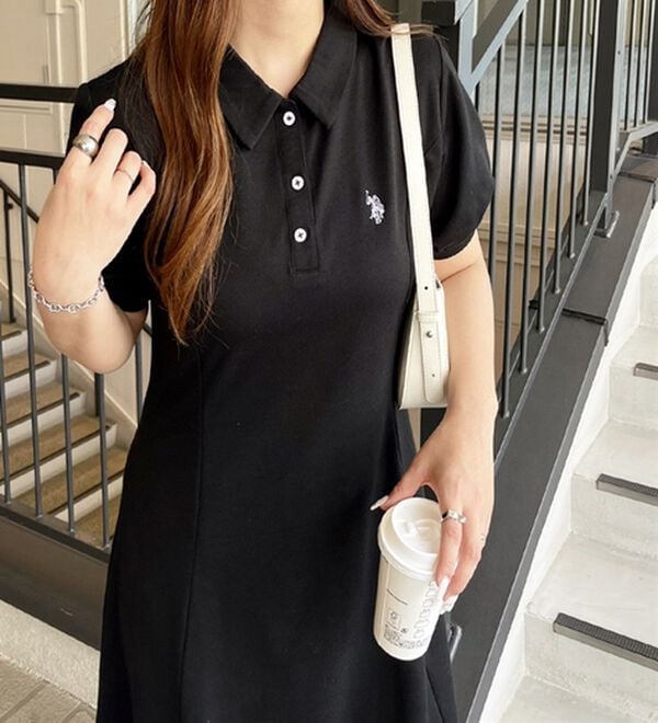 GeeRA（ジーラ）の「【Ｕ．Ｓ．ＰＯＬＯＡＳＳＮ】ポロ衿ワンピ―ス（その他ワンピース）」｜詳細画像